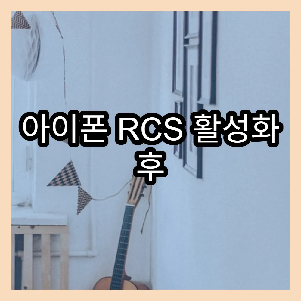 아이폰 RCS 활성화 후 RCS 문자 메시지 사용하는 법