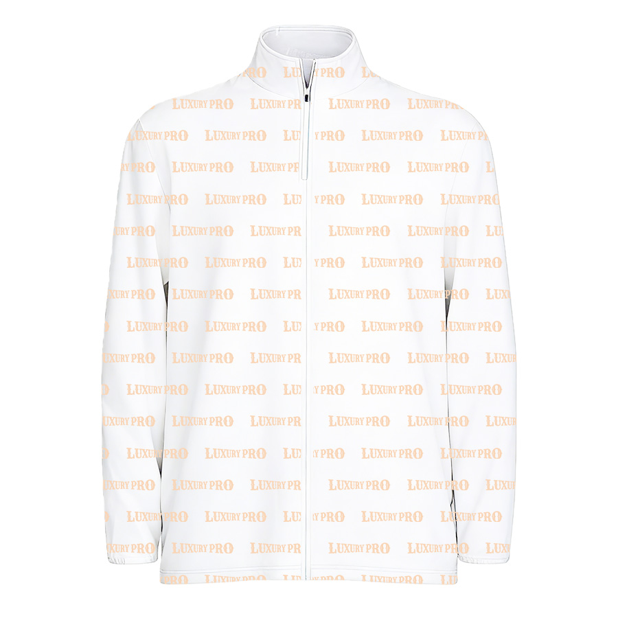 AOP Stand collar zipper long sleeve sweatshirt