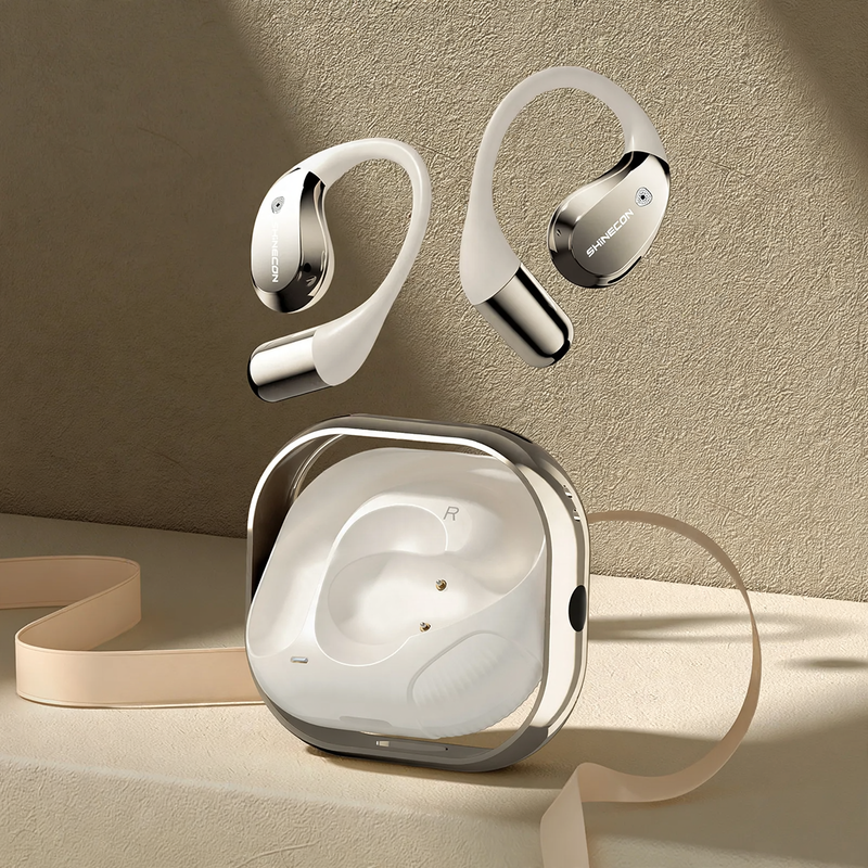Earhook earphones with Bluetooth 6.0 and noise cancellation