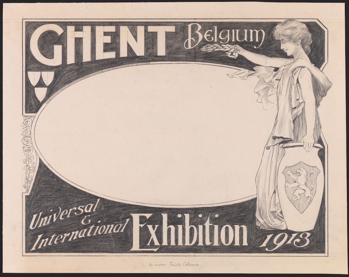 Ghent Belgium  Universal  international exhibition 1913 ca 1912