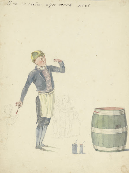 Schooljongen die een ton beschildert 1811   1873