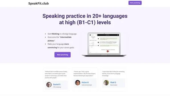 Captura de SpeakFit