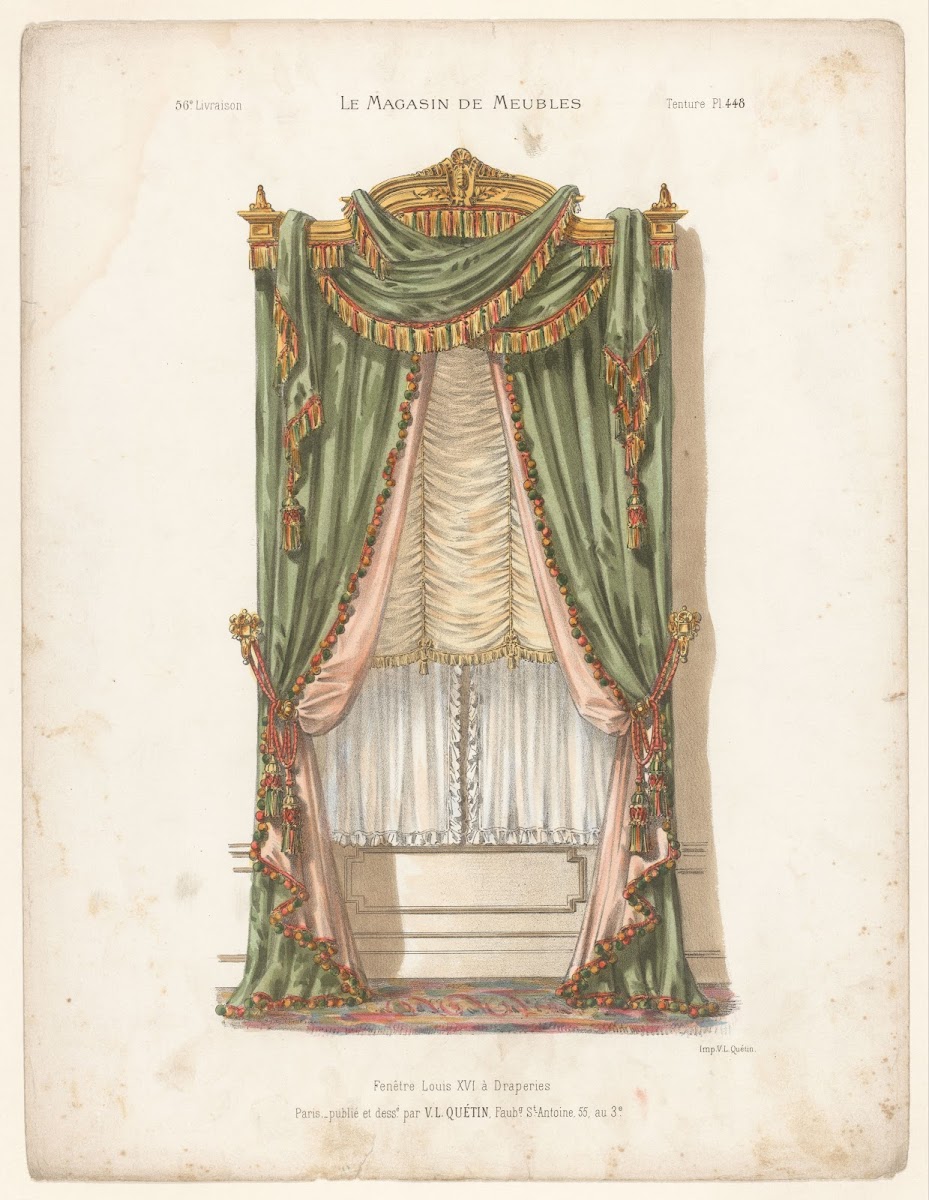 Fenêtre Louis XVI à Draperies 1832   1904