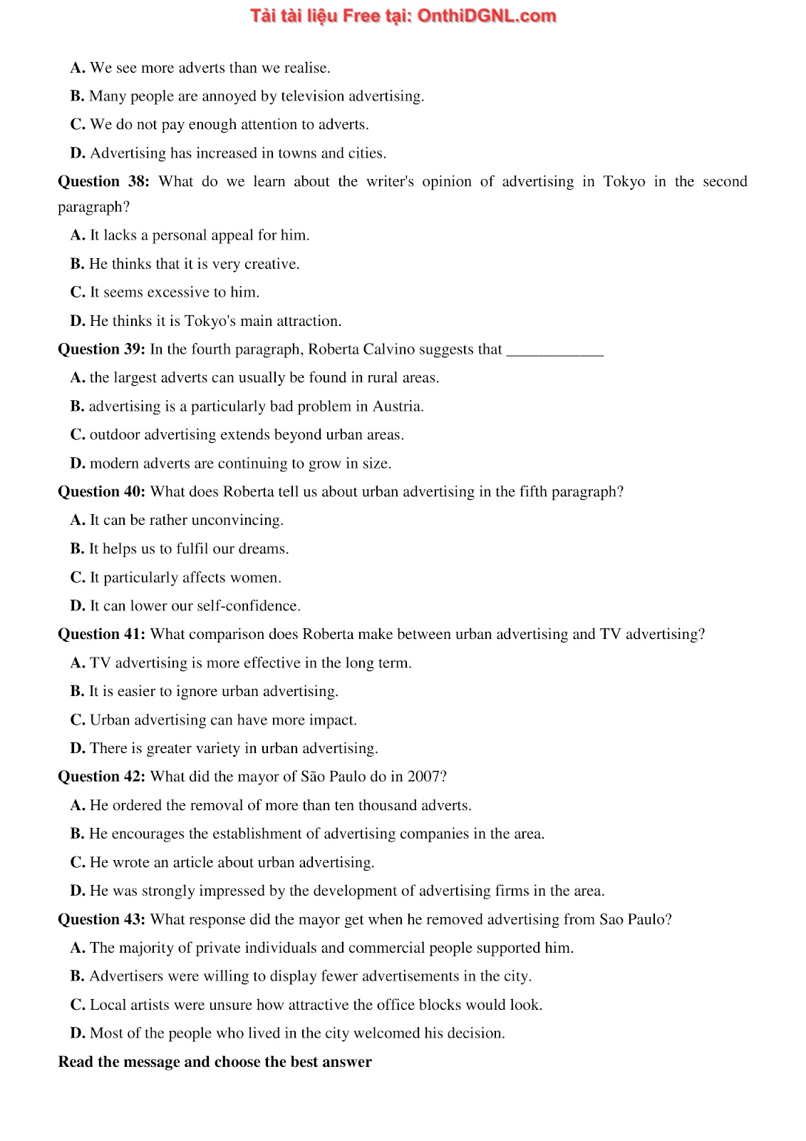 660 bài tập môn Tiếng Anh - Ôn thi ĐGNL ĐHBK Hà Nội Phần 7