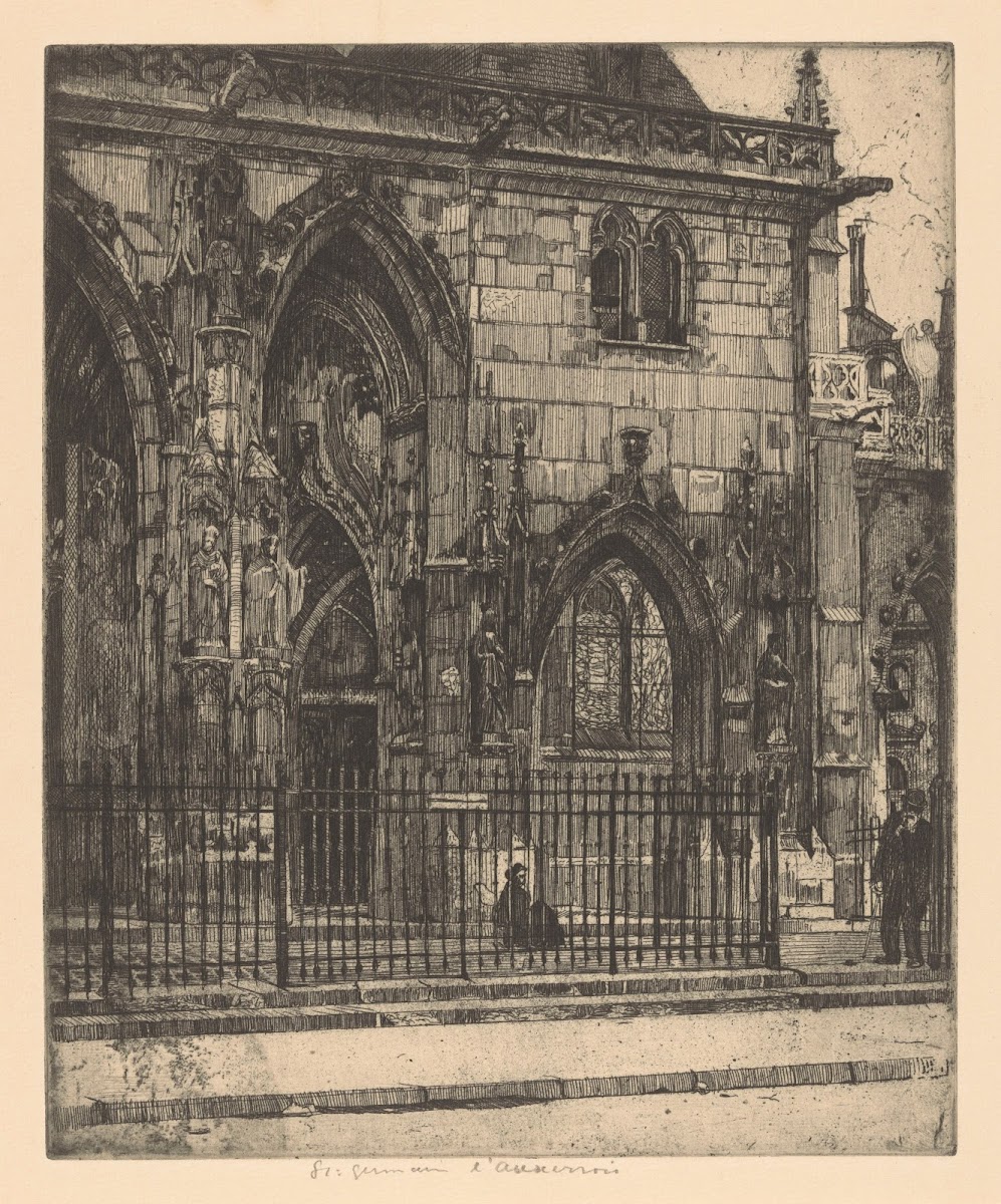 Facade of Saint Germain lAuxerrois 20th century