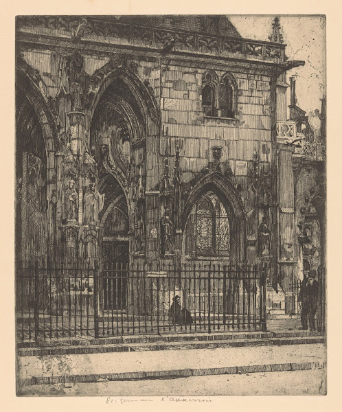 Facade of Saint Germain lAuxerrois 20th century