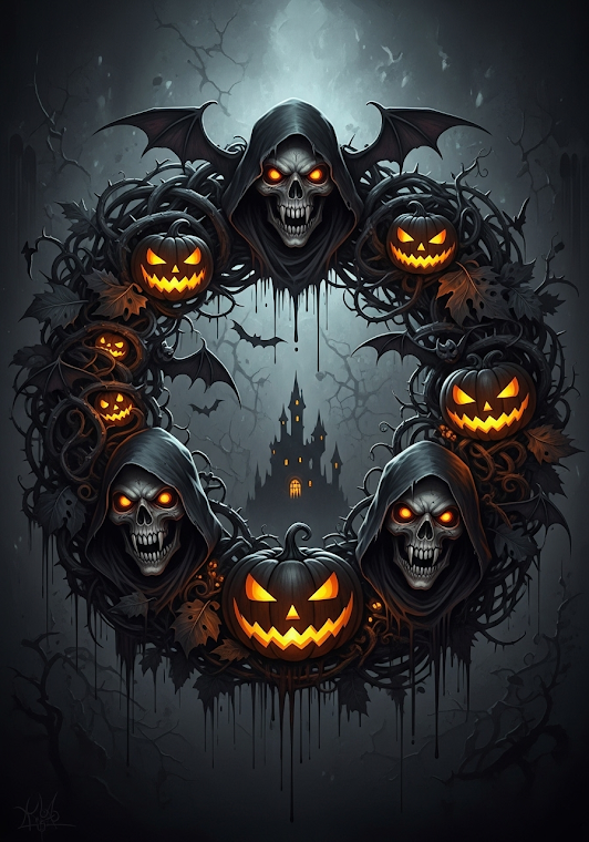 Gothic Halloween Wreath