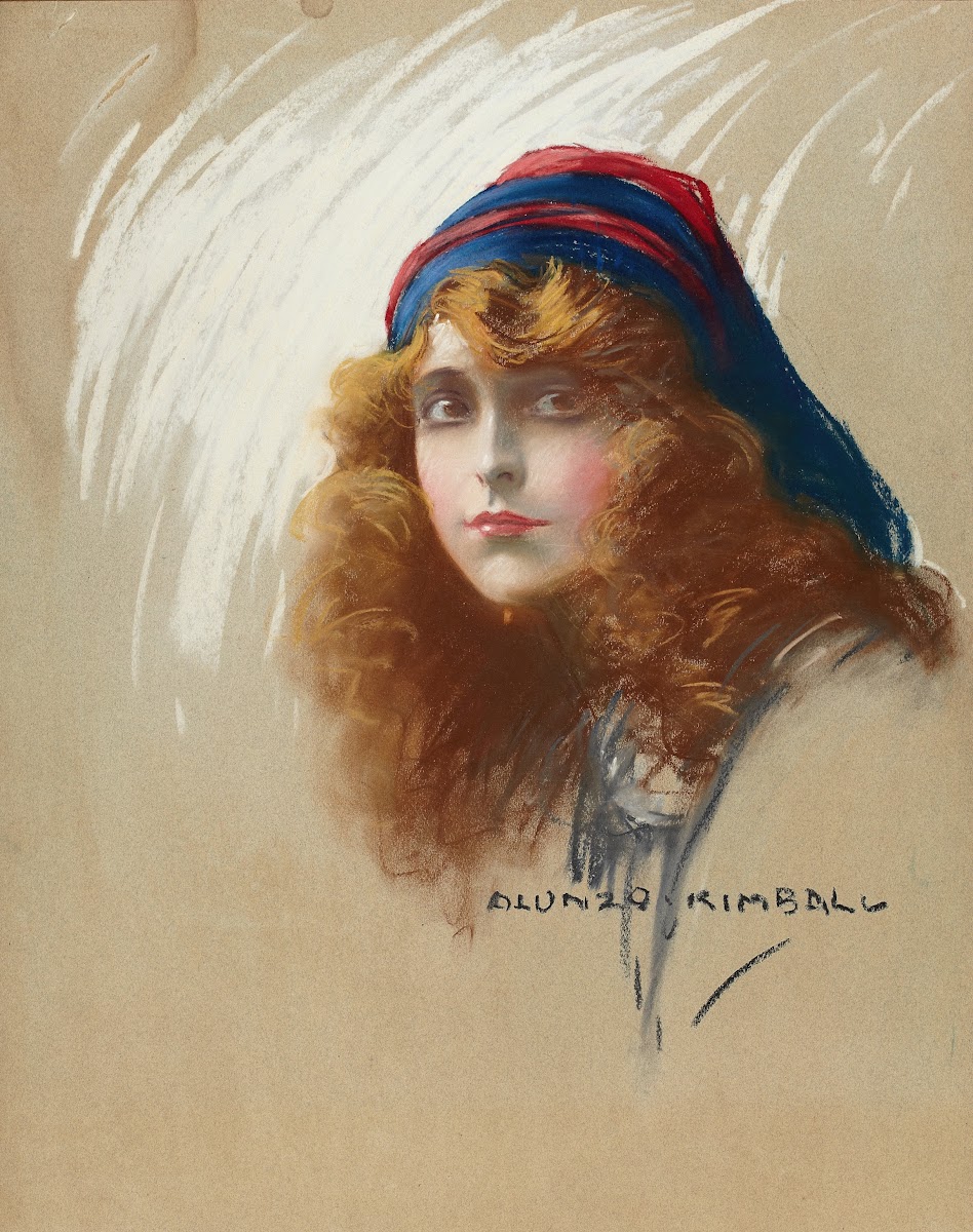 Woman with Flowing Hair
