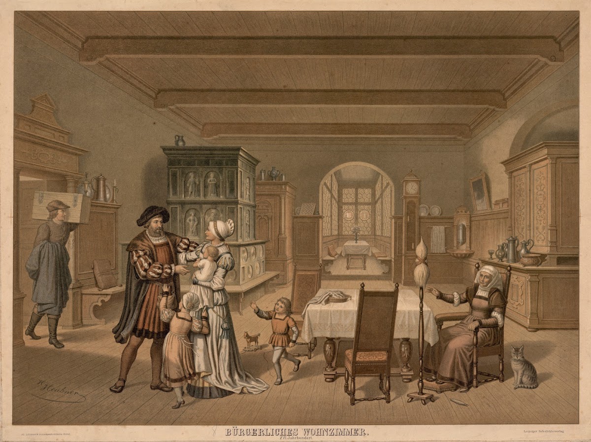 Bürgerliches Wohnzimmer XVI Jahrhundert 1893