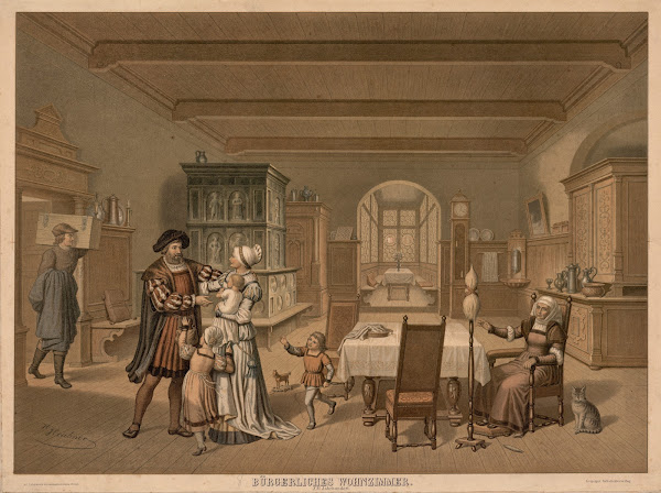 Bürgerliches Wohnzimmer XVI Jahrhundert 1893