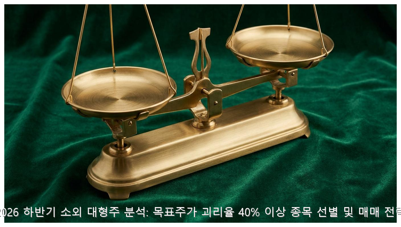 2026 하반기 소외 대형주 분석: 목표주가 괴리율 40% 이상 종목 선별 및 매매 전략 핵심 안내 및 분석 인포그래픽 (2)