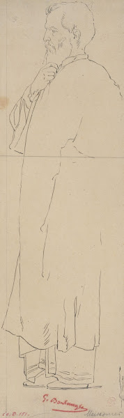 Portrait du peintre Meissonnier en pied dans un costume à lantique 1801 1900