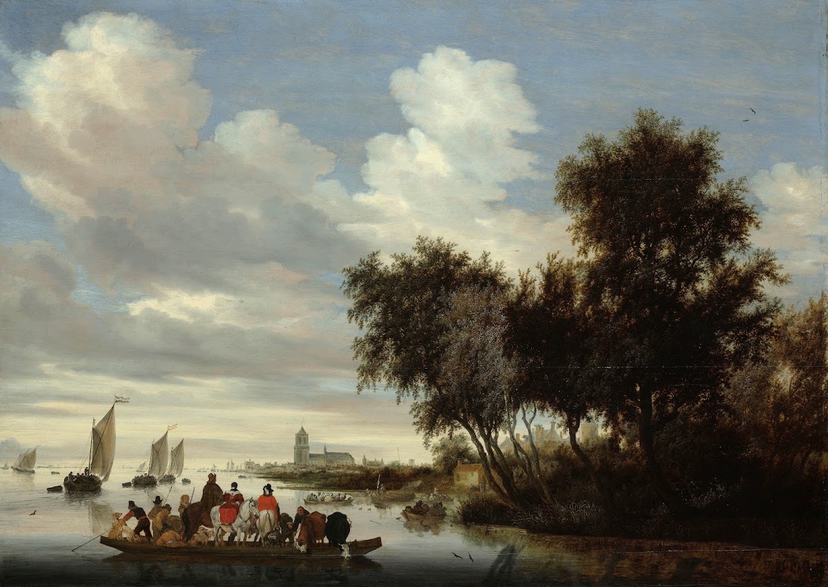 River Landscape with Ferry 1649