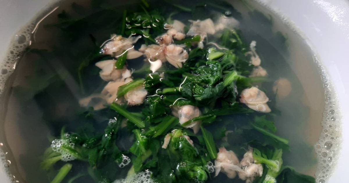 Cải cúc (tần ô) nấu ngao