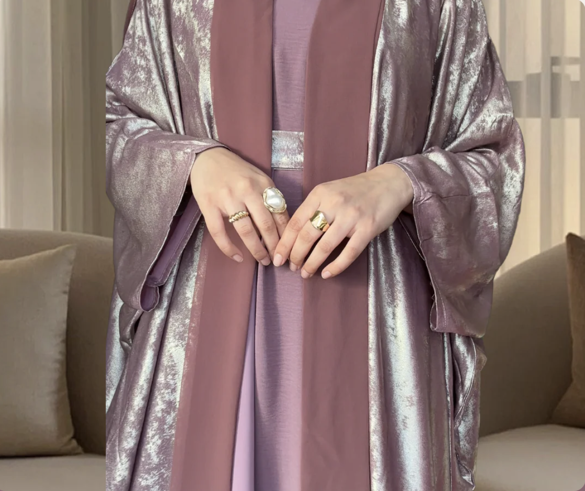 Hayah Blush 4-Piece Abaya Set