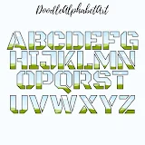 Semi Geometric Typeface Canva Frame Alphabet photo 2 template 57