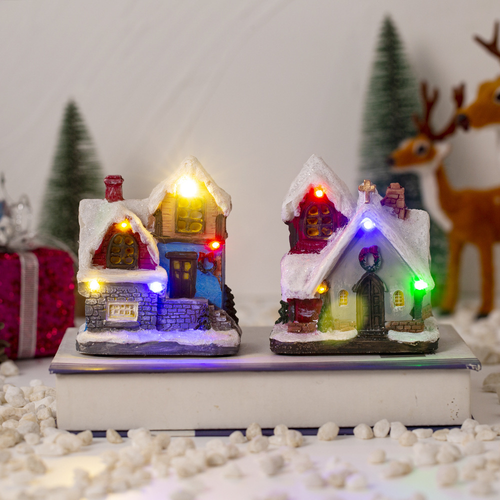 Illuminated Christmas House with LED Light