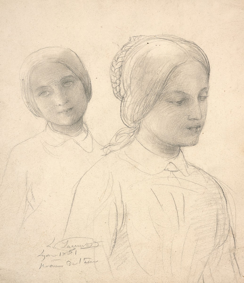 Studies of women for Le Poème de lâme 1851