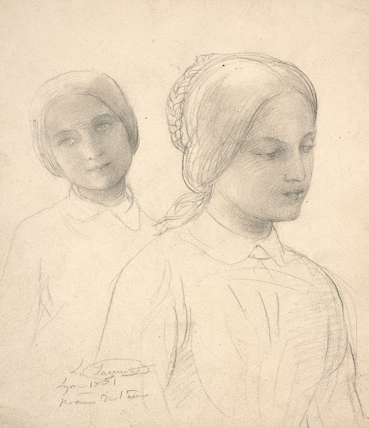 Studies of women for Le Poème de lâme 1851