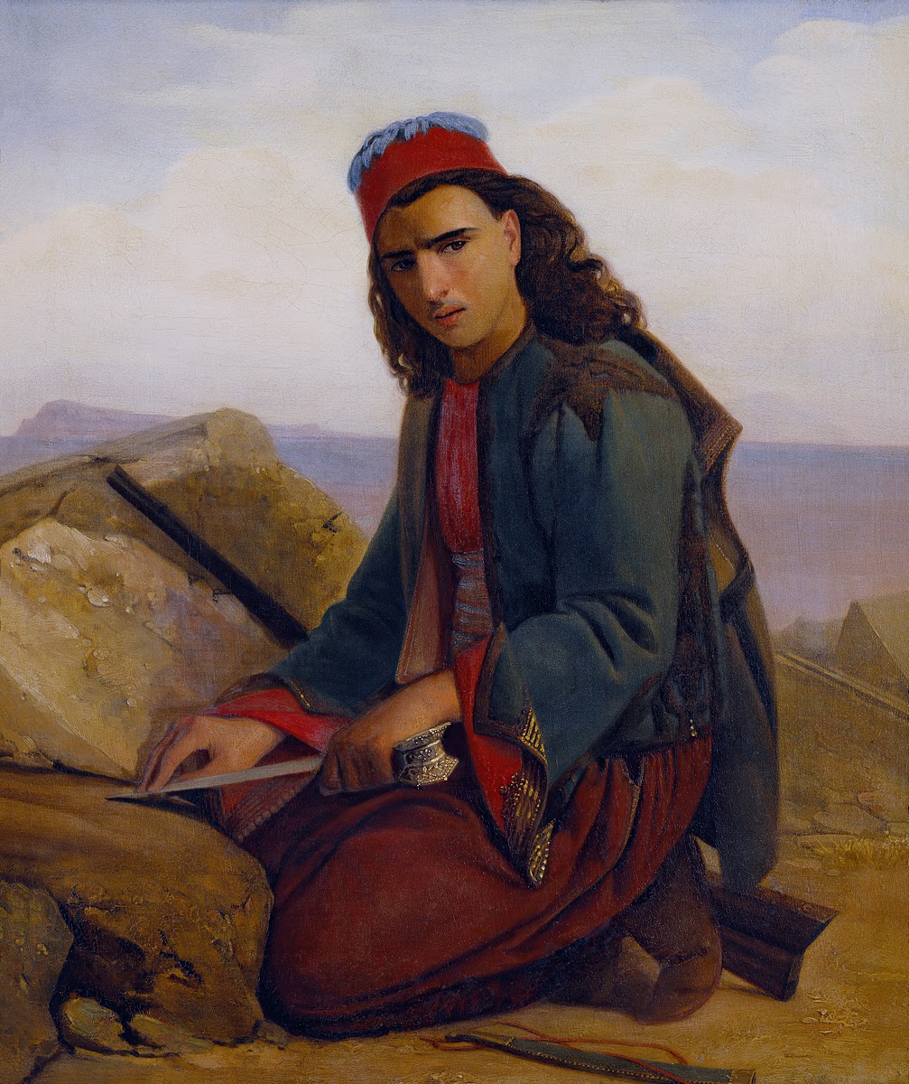 A Young Greek Sharpening His Dagger 1829