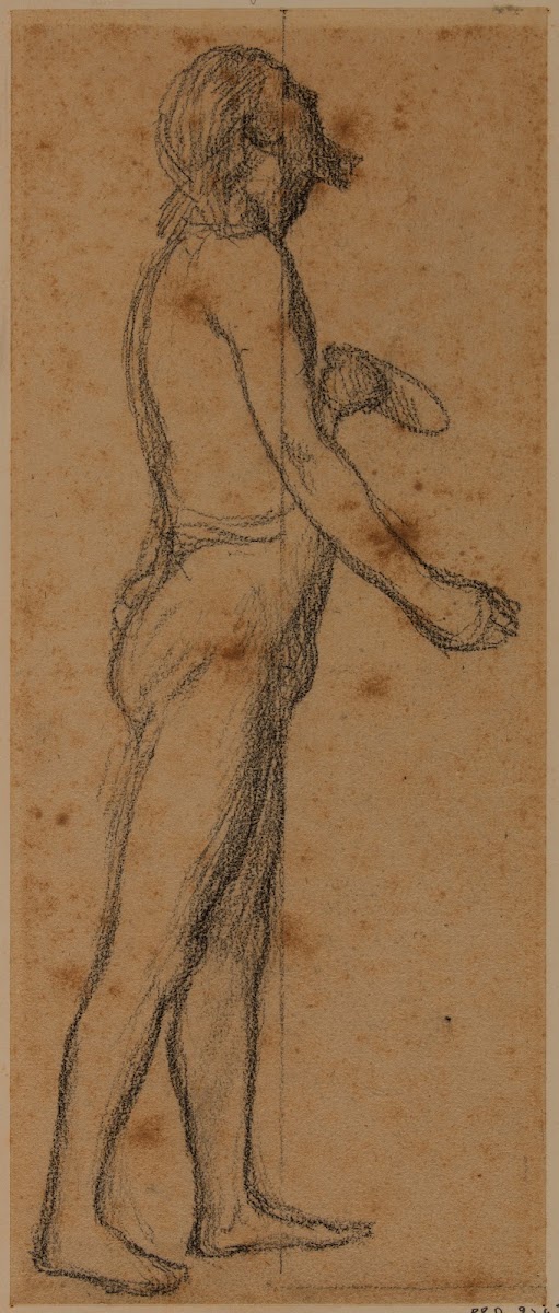 Homme debout de profil à droite 1883 1886
