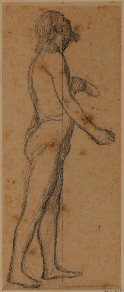 Homme debout de profil à droite 1883 1886