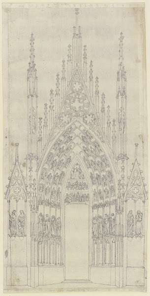 Das nördliche Seitenportal der Westfassade des Straßburger Münsters