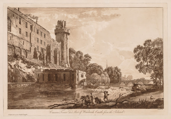 Caesars ower and Part of Warwick Castle from the Island 1776