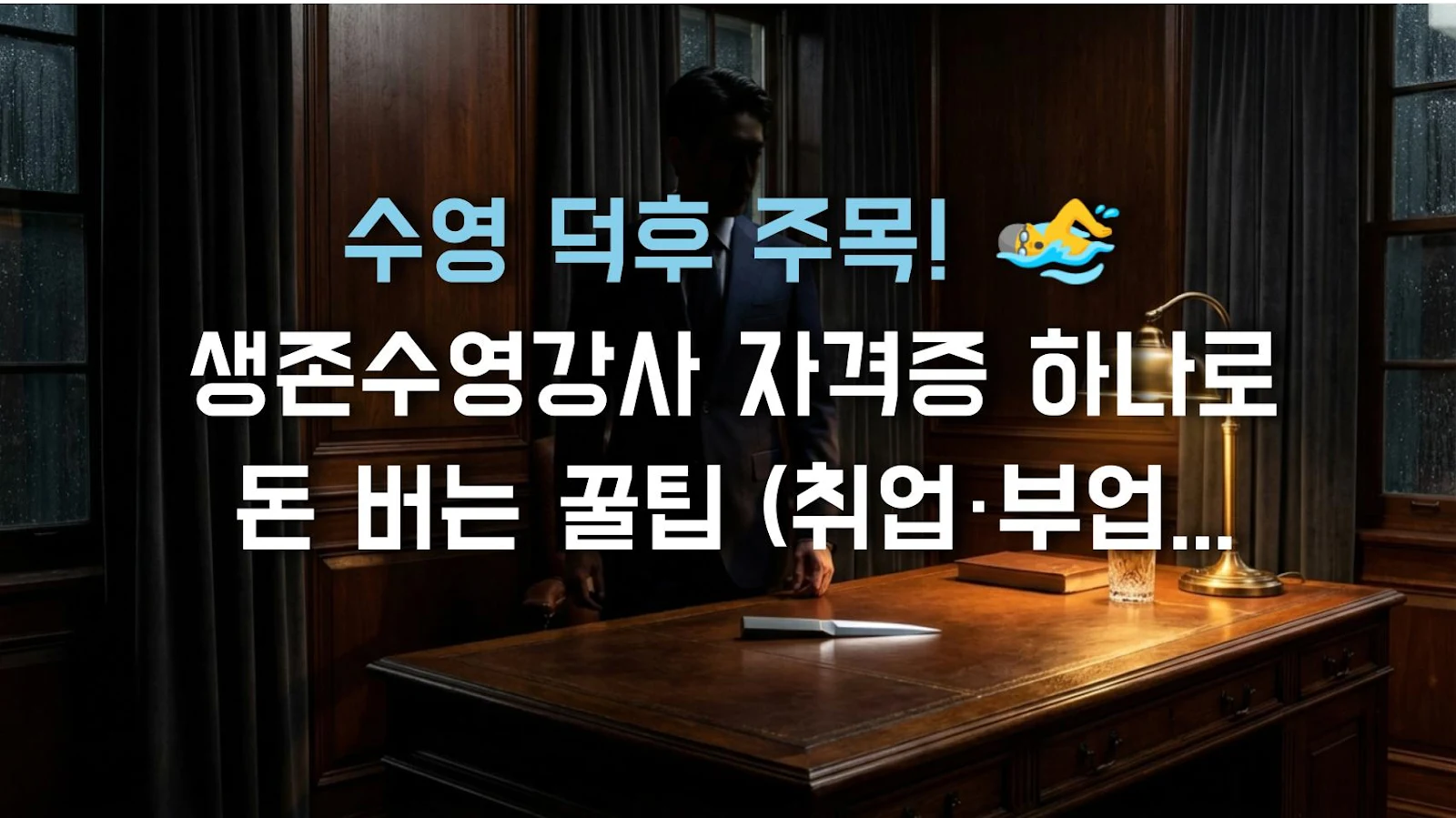 수영 덕후 주목! 🏊‍♂️ 생존수영강사 자격증 하나로 돈 버는 꿀팁 (취업·부업 완벽 가이드)