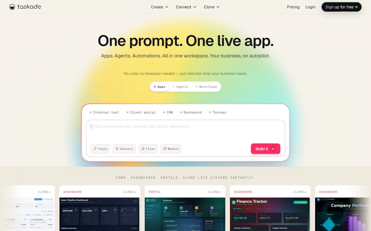 Captura de Taskade AI Mobile