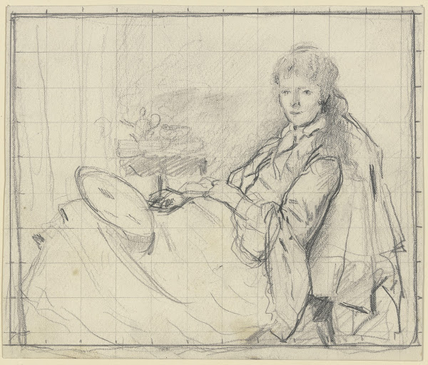Luise Scholderer auf der Ottomane 1873