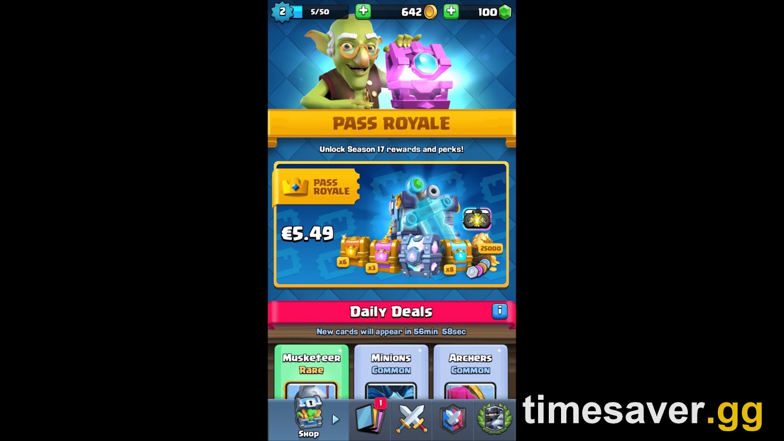 Clash Royale Pass Royale season shop