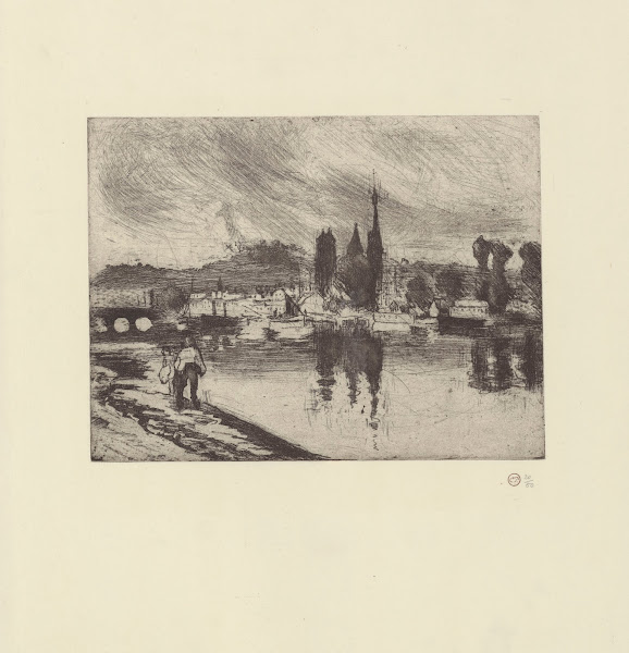 Vue de Rouen Cours la Reine