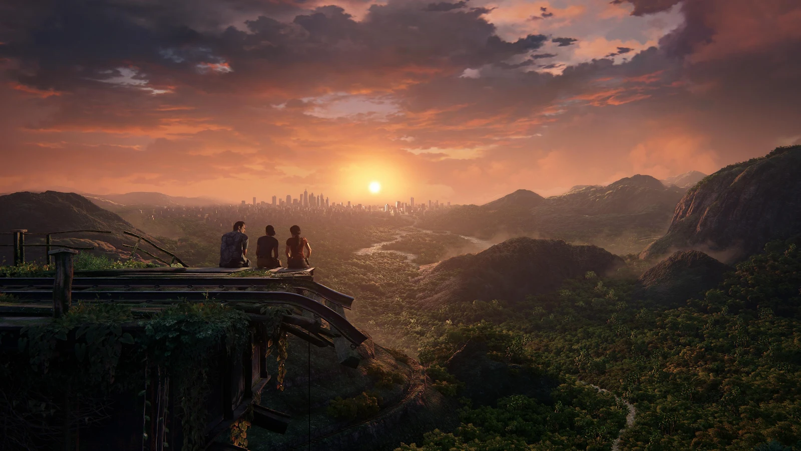 Uncharted The Lost Legacy Sunset - Digital Game Art 4K Wallpaper (3840x2160)