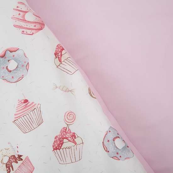 Детское сменное постельное белье 4 эл Twins Satin Limited Donat & Cake розовый