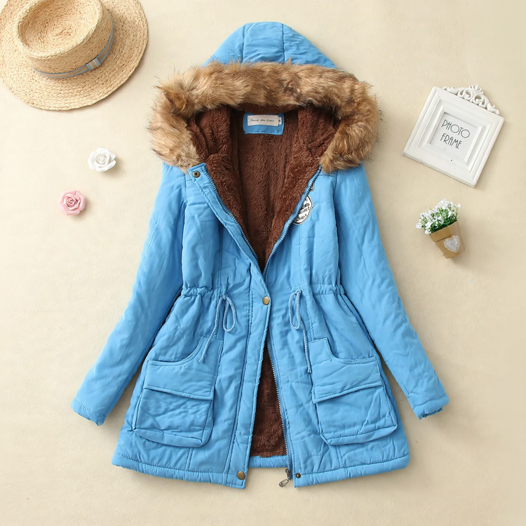 Lined Hoodie with Shearling Look
