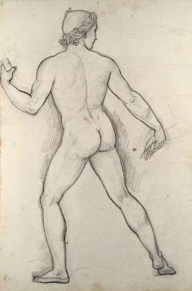 Male Nude Study for Castor and Pollux Freeing Helen 1817
