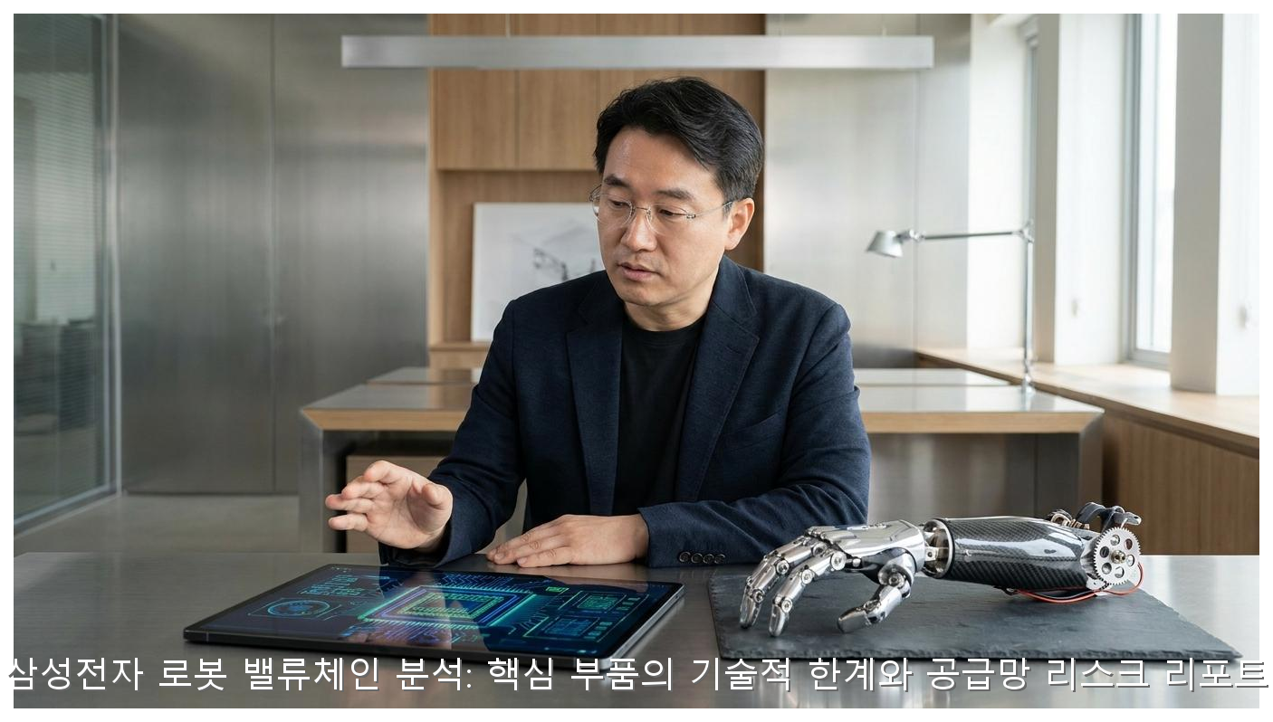 삼성전자 로봇 밸류체인 분석: 핵심 부품의 기술적 한계와 공급망 리스크 리포트 핵심 안내 및 분석 인포그래픽 (6)