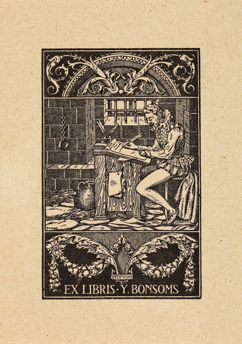 Bookplate of Y Bonsoms 1902