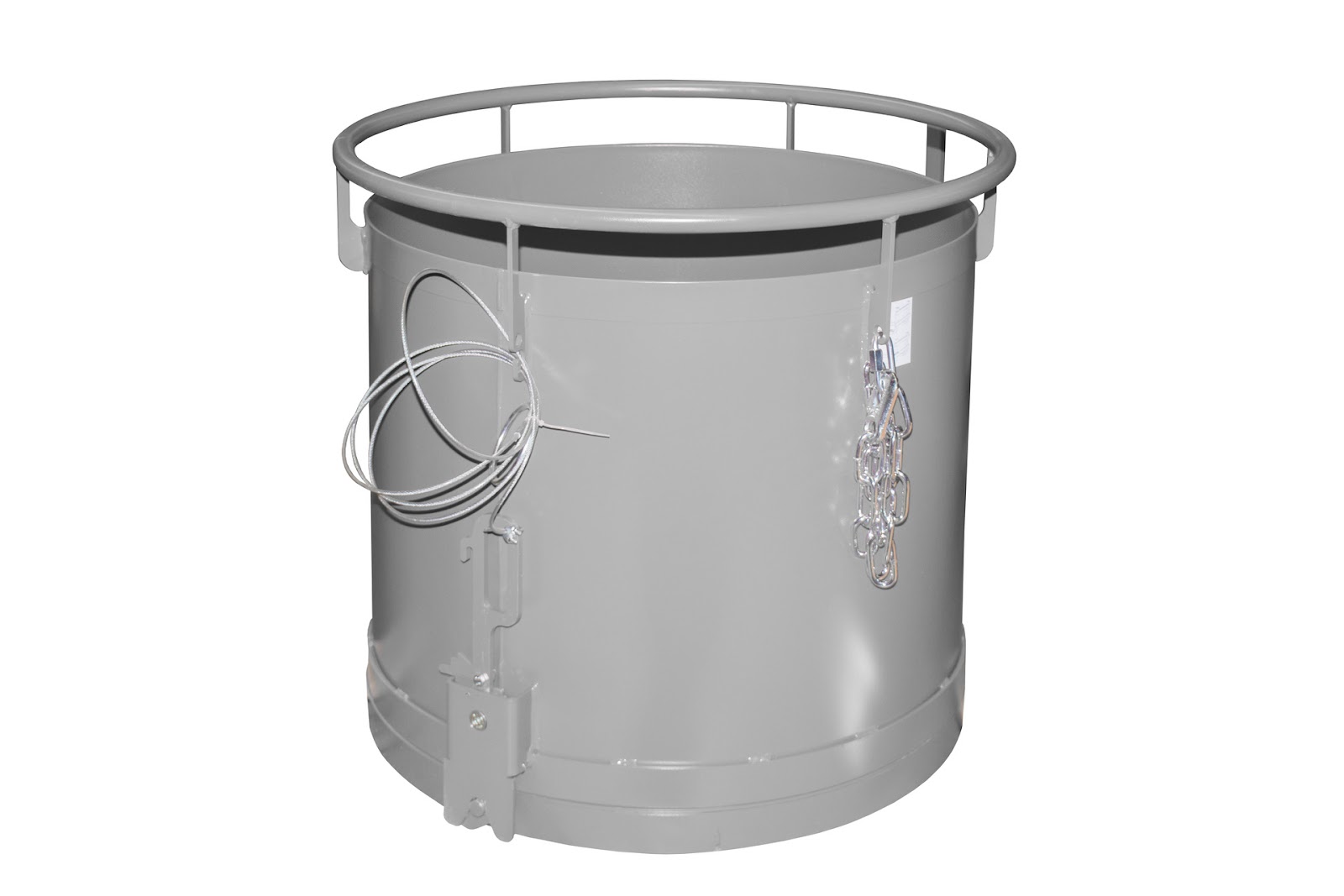 Ronde-container RB 300, gelakt, Muisgrijs