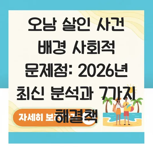 오남 살인 사건 배경 사회적 문제점