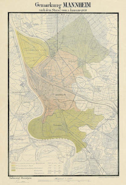 Gemarkung Mannheim Nach Dem Stand Vom 1 Jan 1899 1898 1899