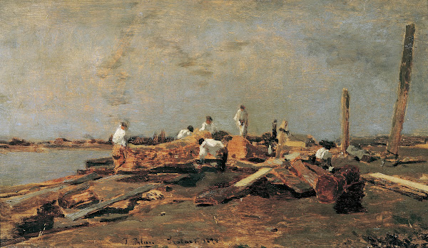 Flößer an der Theiß 1874