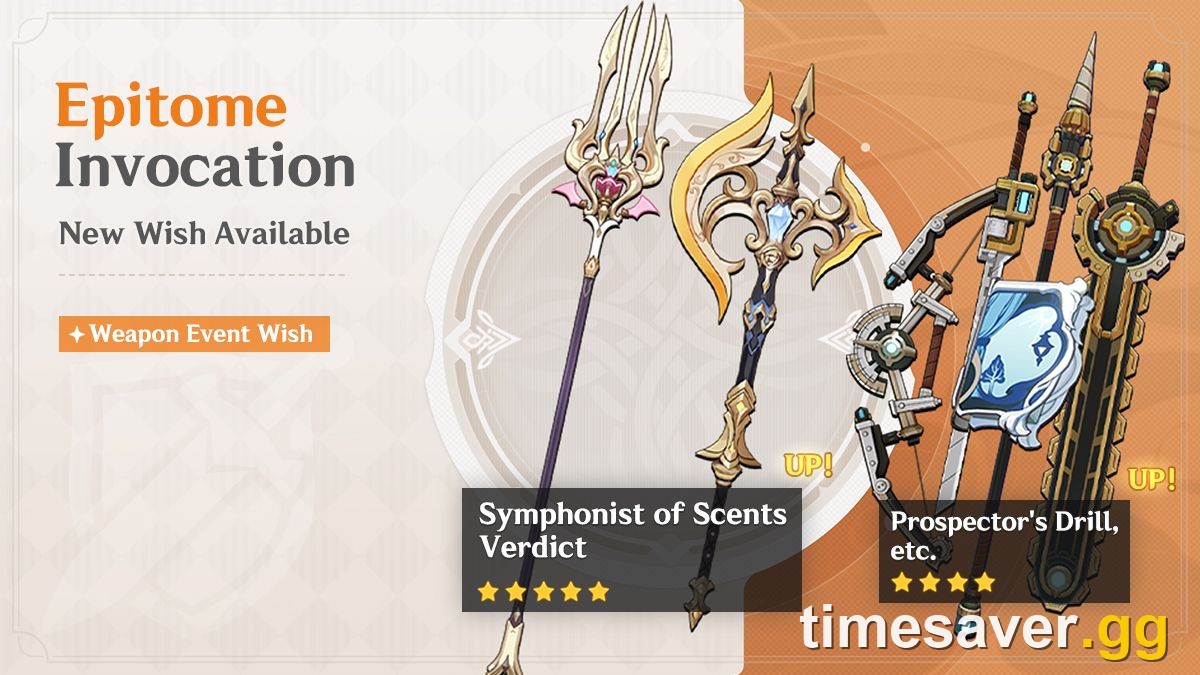 Epitome Invocation weapon banner featuring Symphonist of Scents, Genshin Impact