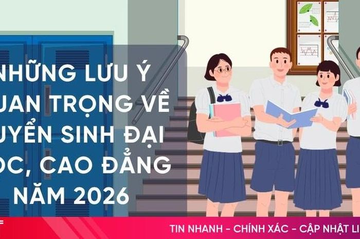 [Motion graphics] Những lưu ý quan trọng về tuyển sinh đại học, cao đẳng năm 2026 - Báo Hà Tĩnh