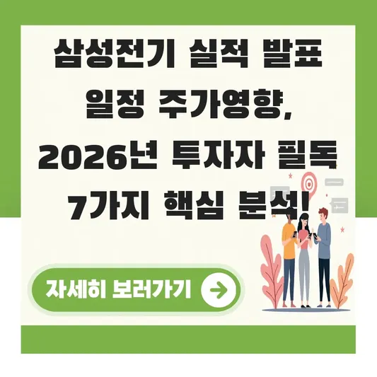 삼성전기 실적 발표 일정 주가영향