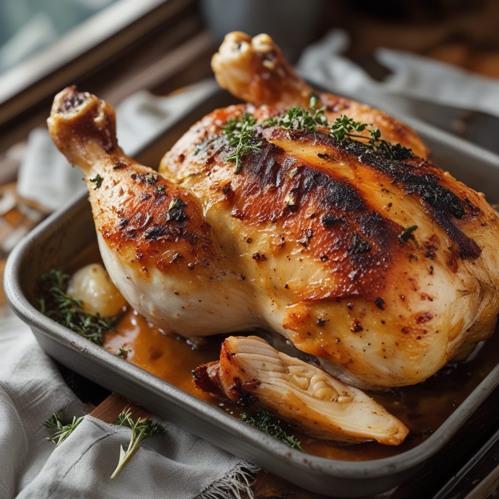 Oven-Roasted French Garlic Chicken for Instant Comfort Delight - Easy & Homemade finished