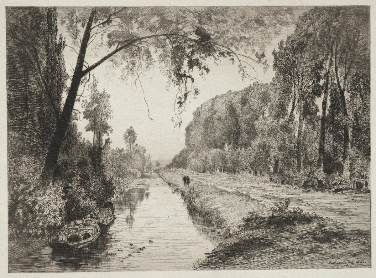 Canal at Pont Sainte Maxence c 1878