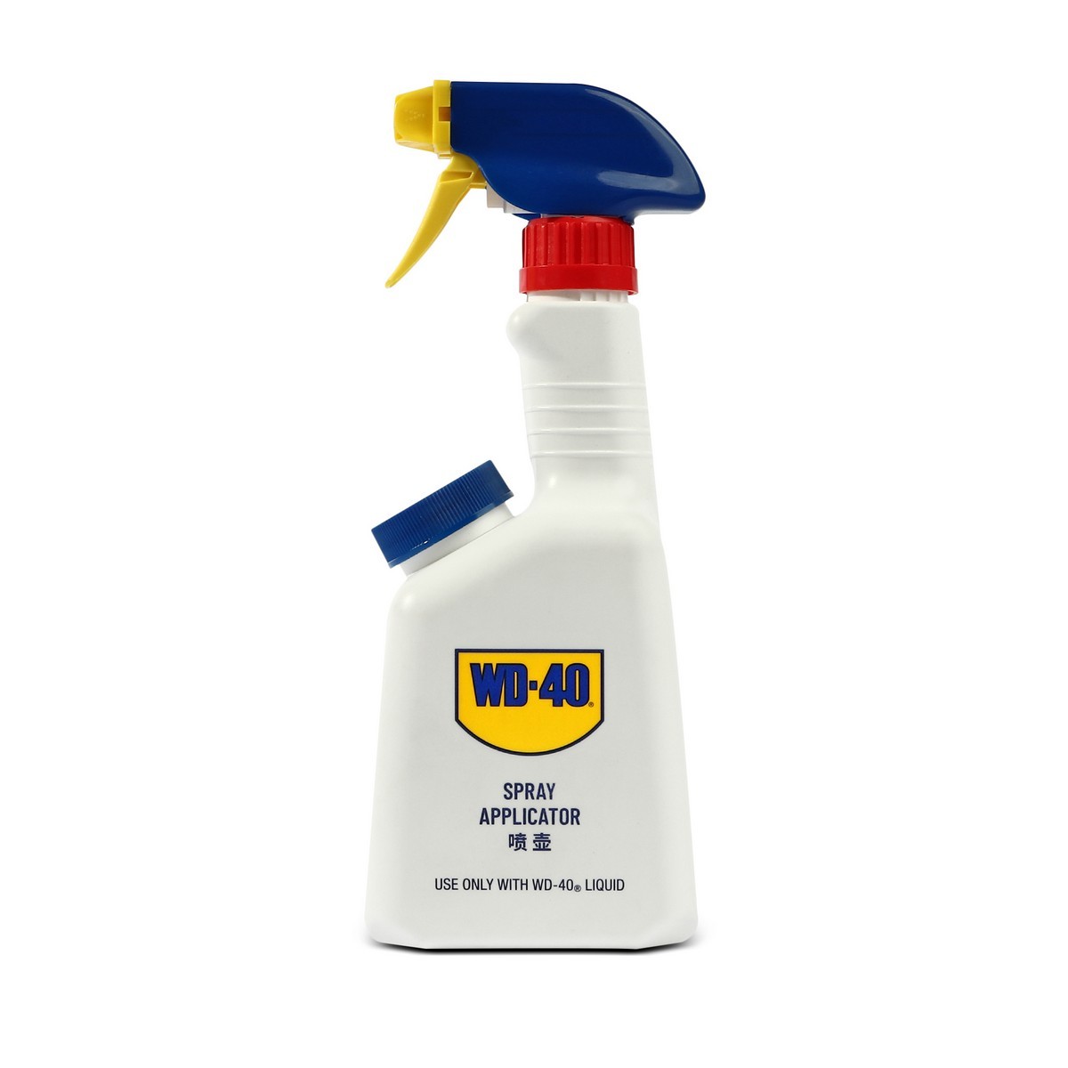 WD-40 กระบอกฉีด ดับบลิวดี สี่สิบ ความจุ 473 มิลลิลิตร หัวพ่นปรับขนาดละอองของเหลวได้ ออกแบบมาเพื่อใช้กับ WD-40 โดยเฉพาะ ใช้งานได้ง่าย