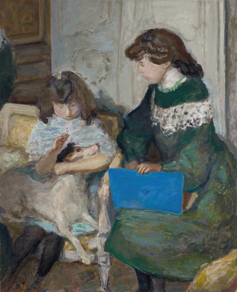 Jeunes filles au chien Deux des filles dAlexandre Natanson 1910